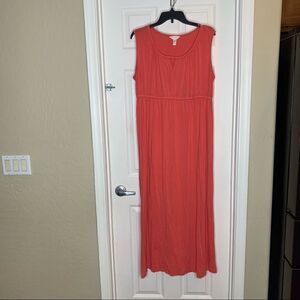 Three Seasons Maternity Coral Color Maxi Dress Size 2X